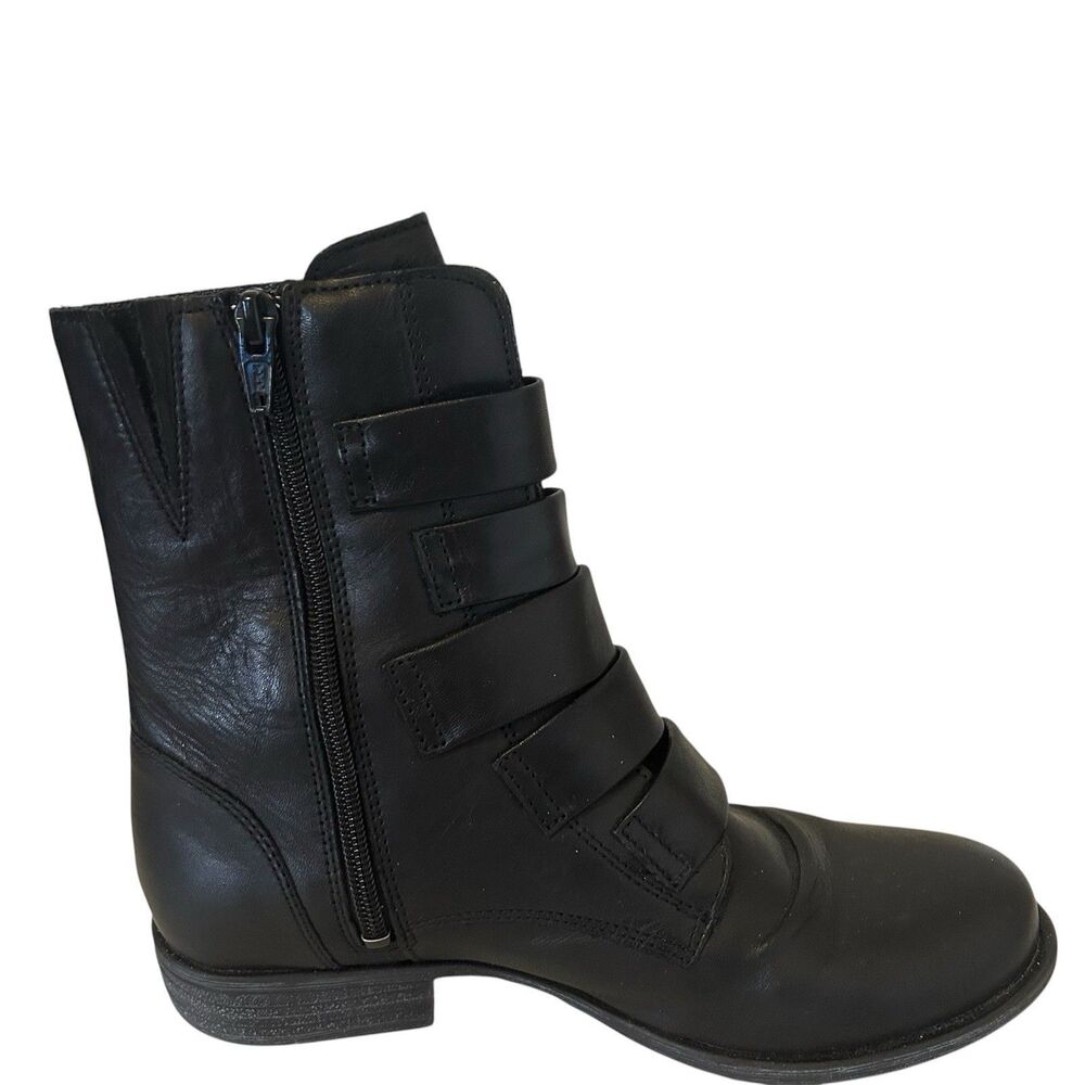 Miz Mooz Leighton Women’s Leather Ankle Boots Size 8 Whimsigoth Grunge Steampunk
